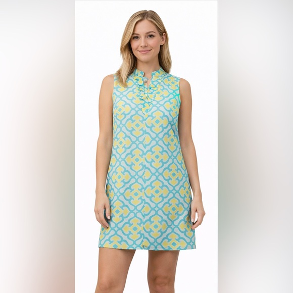 🩵 Crown & Ivy Mosaic Dress - Picture 1 of 11